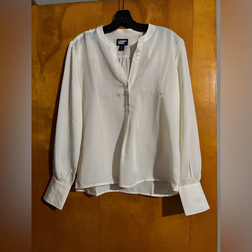 Lands' End Women's White Blouse